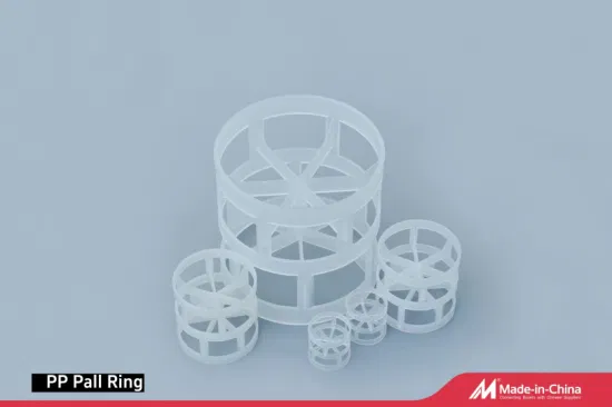 Mass Transfer 50mm PVDF Pall Ring for Water Treatment Media